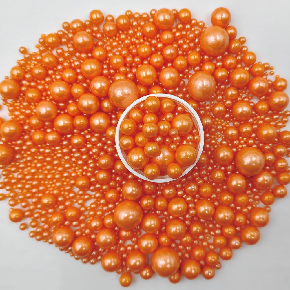 Edible Pearl Sugar Sprinkles Orange Candy Mixing Size Baking Edible Cake Decorations Cupcake