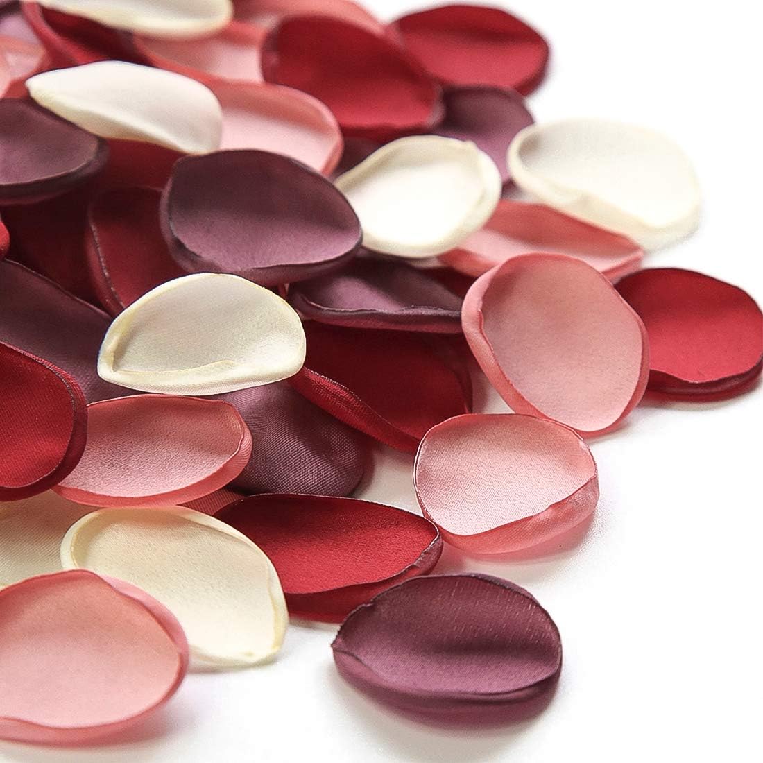 Floroom 500pcs Rose Petals Red Fake Faux Silk Flower Petals for Wedding Flower Girl Basket Aisle