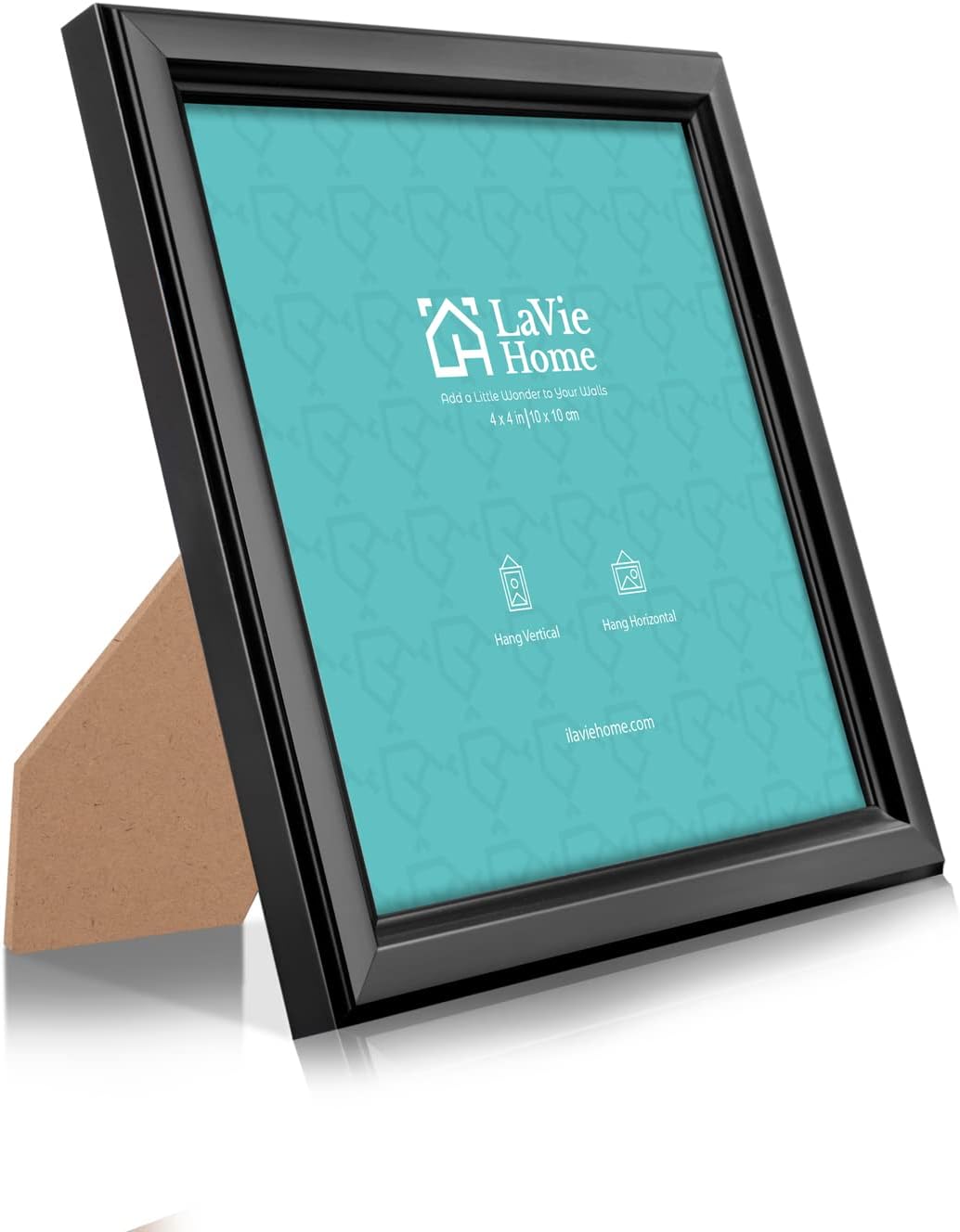 LaVie Home 4x4 Picture Frames (12 Pack, Black) Simple Designed Photo Frame with High Definition