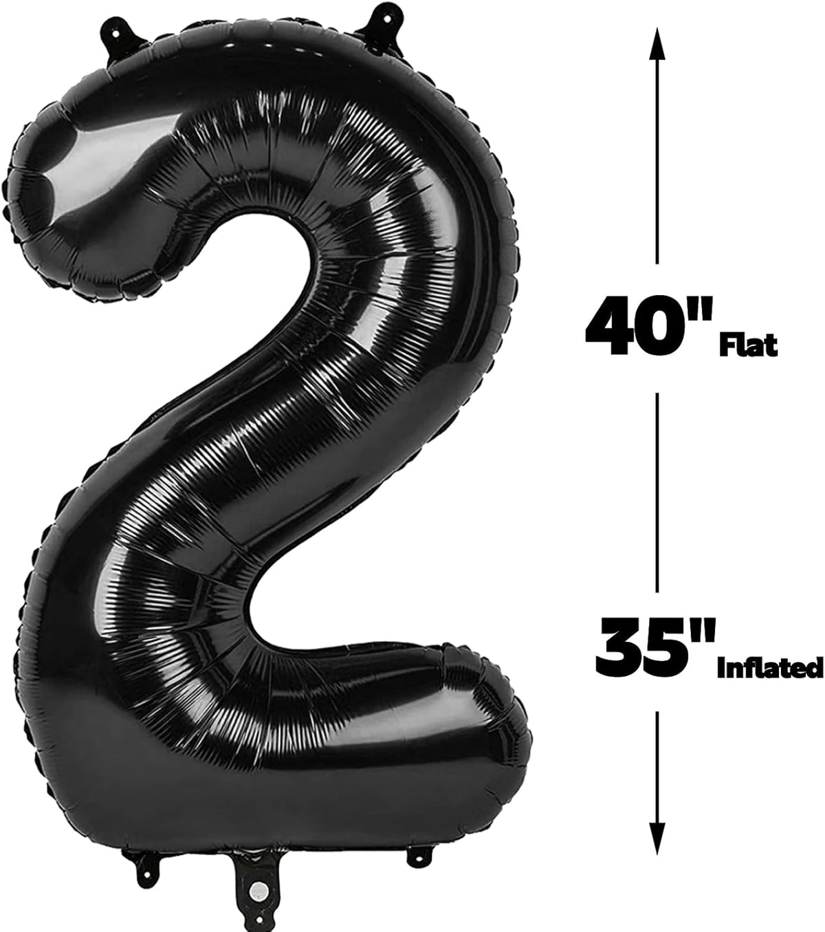 Black Number 24 Balloon, 40 Inch, Birthday Party Decorations, Anniversary & Graduation Supplies