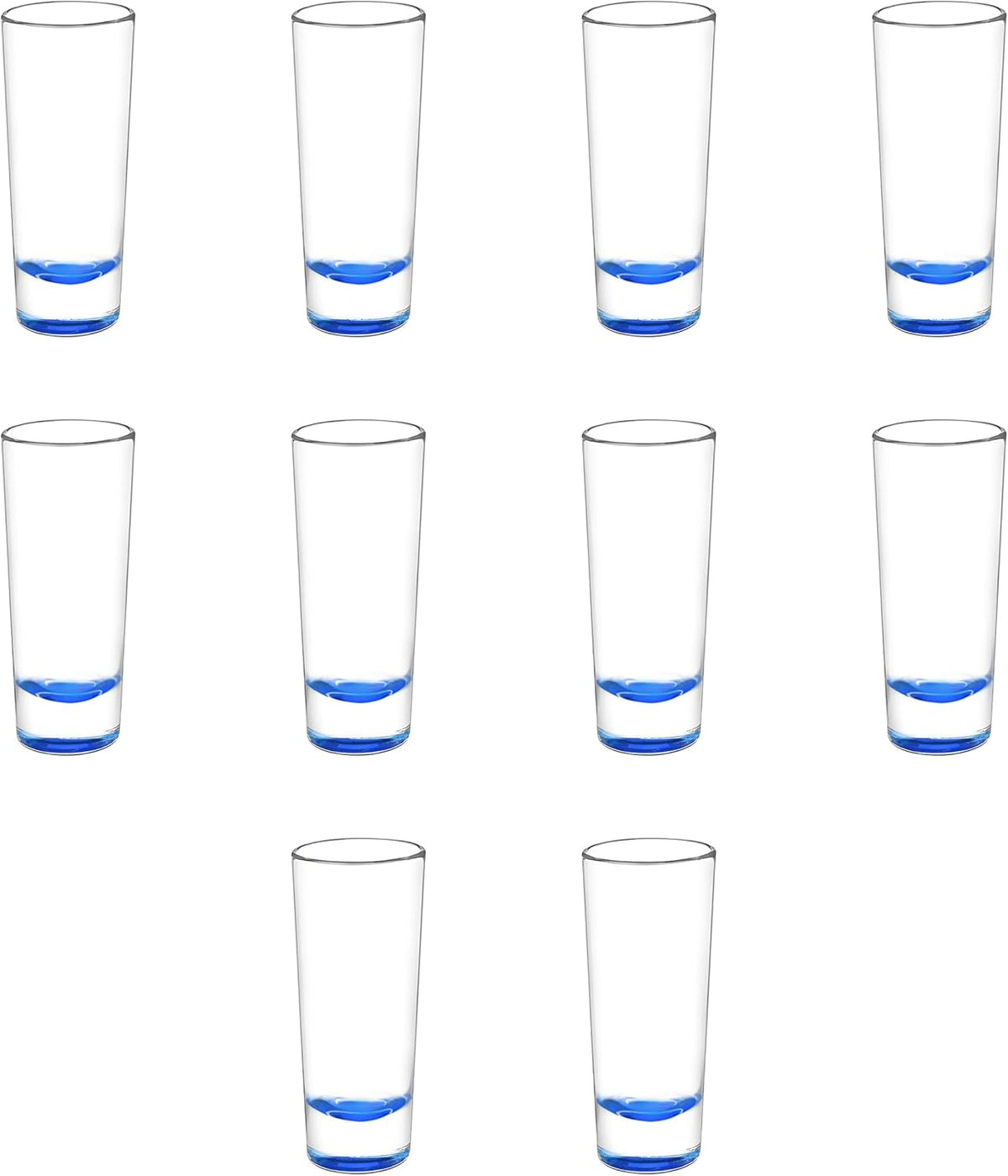 DISCOUNT PROMOS Cordial Shooter Shot Glasses 2 oz. Set of 10, Bulk Pack - Great for Birthdays