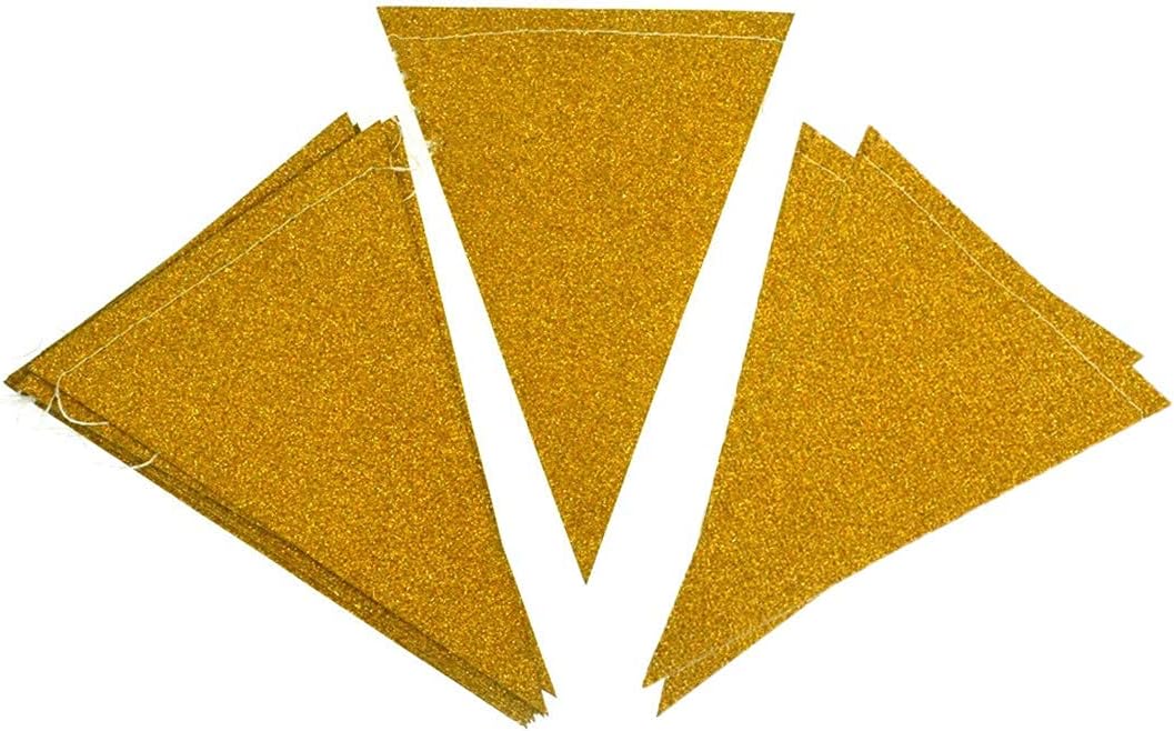 MerryNine Triangle Flag Bunting Banner, 3 Pack 30 Feet Vintage Style Pennant Banner for Wedding