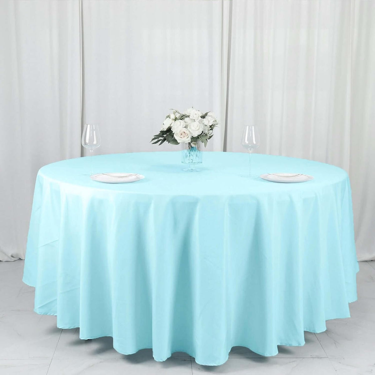 Efavormart Round Tablecloth, 108 Inch Stain & Wrinkle Resistant Washable Table Cloth, Decorative