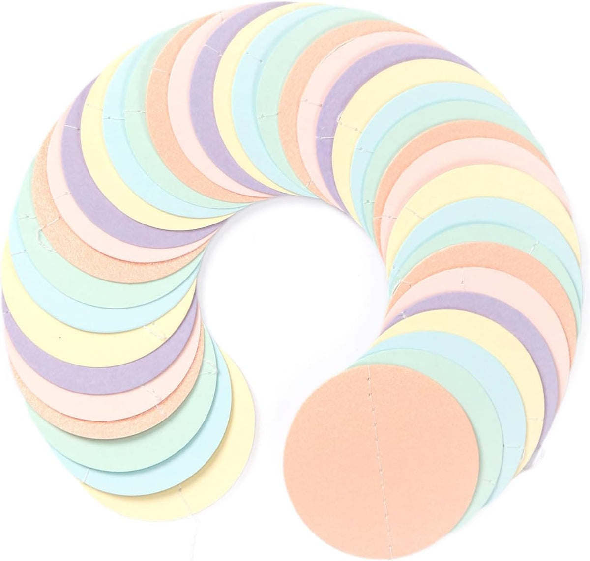 Pastel Rainbow Birthday Party-Decorations Streamers - 52FT Yellow Blue Mint Pink Purple Hanging