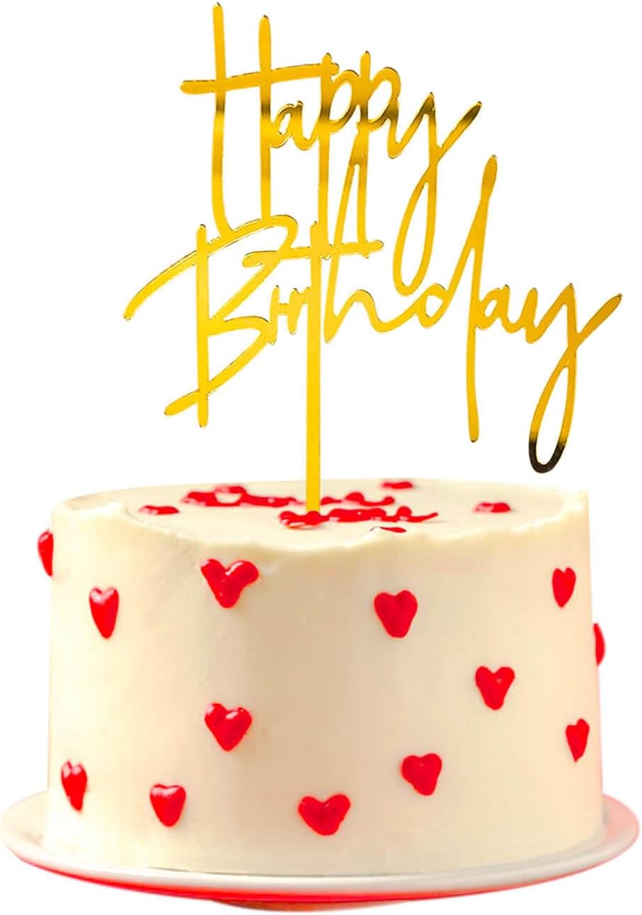 1pcs Happy Birthday Cake Toppers, Acrylic Birthday Cake Topper for Birthday Party Cake
