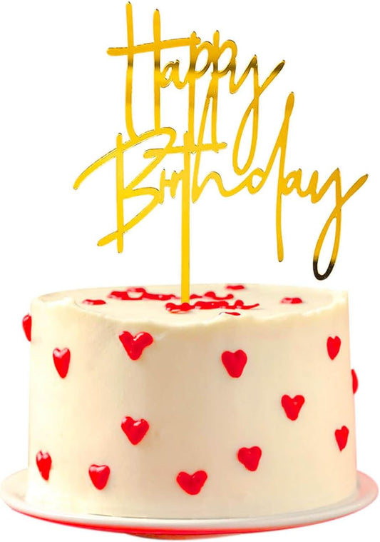 1pcs Happy Birthday Cake Toppers, Acrylic Birthday Cake Topper for Birthday Party Cake