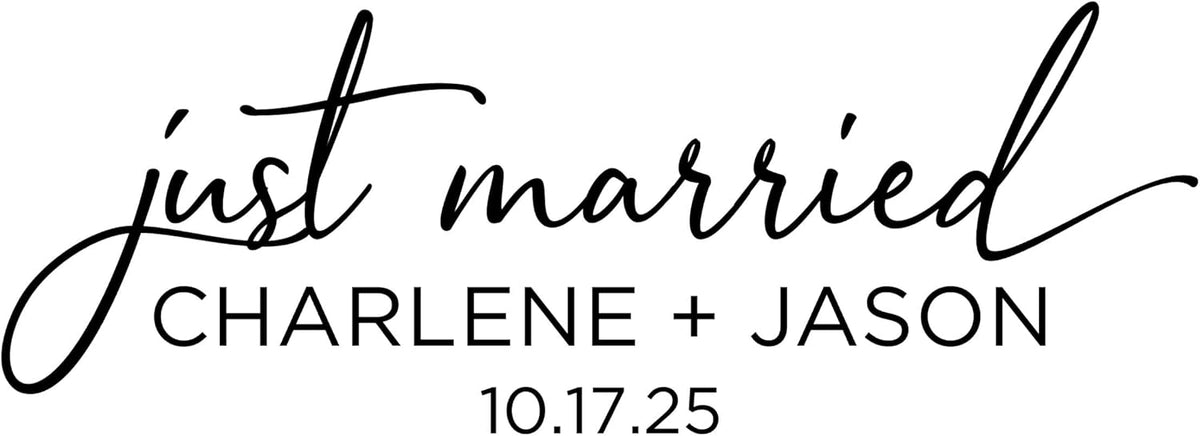 Personalized Just Married Car Decal, Just Married Vinyl Sticker, Wedding Day Car Decor, Choose from