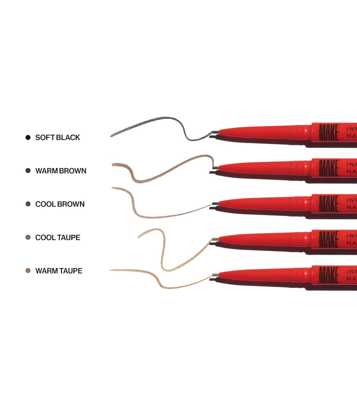 MAKE Beauty Nano Brow, Micro Eyebrow Pencil. Long-Lasting Smudgeproof Eye Brow Makeup for Hairlike