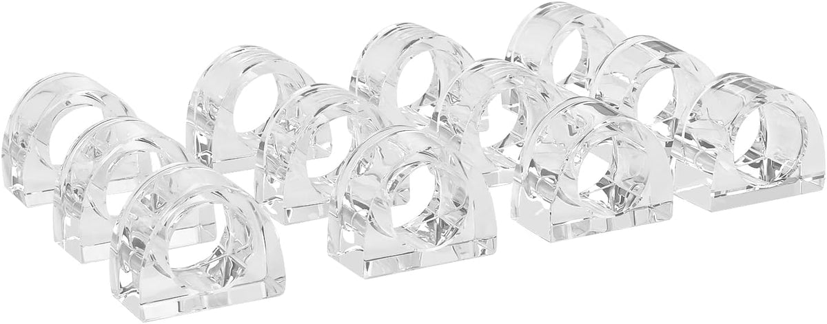 Crystal Napkin Rings, Elegant Dining Table Holders for Formal & Casual Dining, Wedding Reception