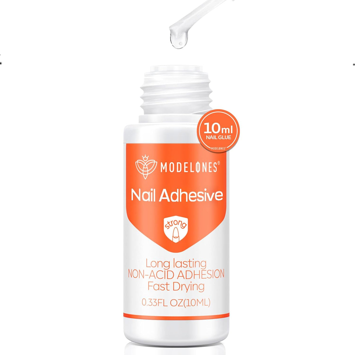 Modelones Nail Glue for Press Ons, Press On Nails and Acrylic Nails, 10 ML Super Strong Long
