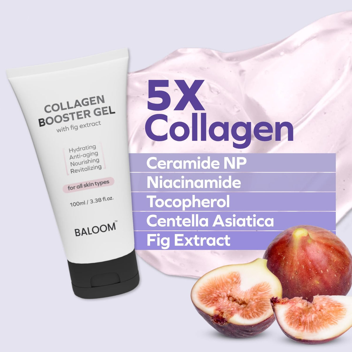 Collagen Booster Gel Serum for Korean Skin Care & Microcurrent Face Massagers, Filled With Collagen
