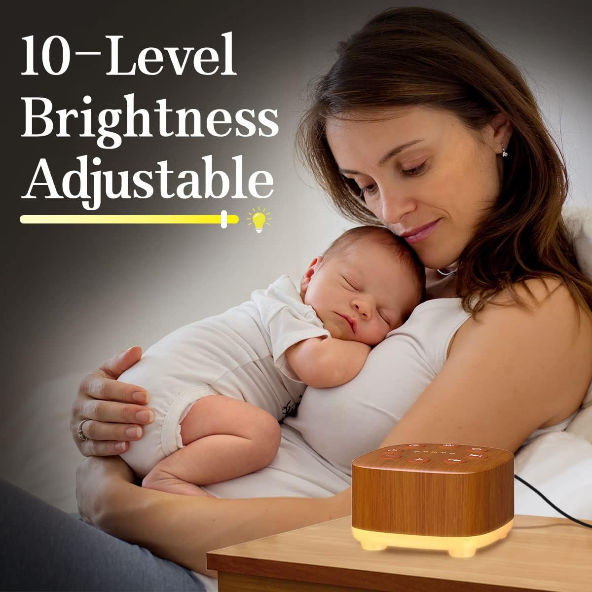 Meditation White Noise Machine Sound Machine 30 Soothing Sounds 12 Night Light 5 Auto-Off Timer