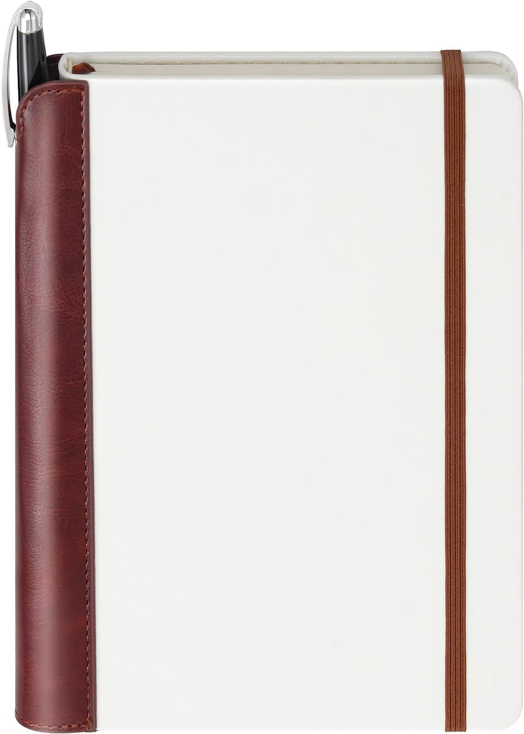 SETTINI® Lined Journal - Modern White Journal for Writing Gift Set - Hardcover Vegan Leather