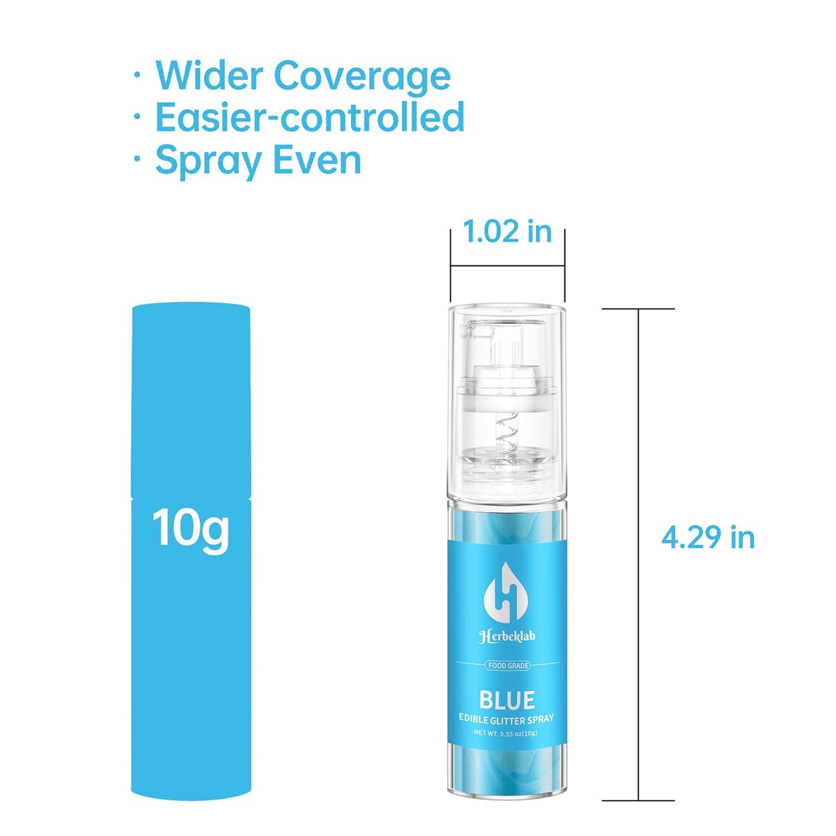 Blue Edible Glitter Spray - 10g Edible Blue Glitter for Cakes Food Grade Drink Glitter for