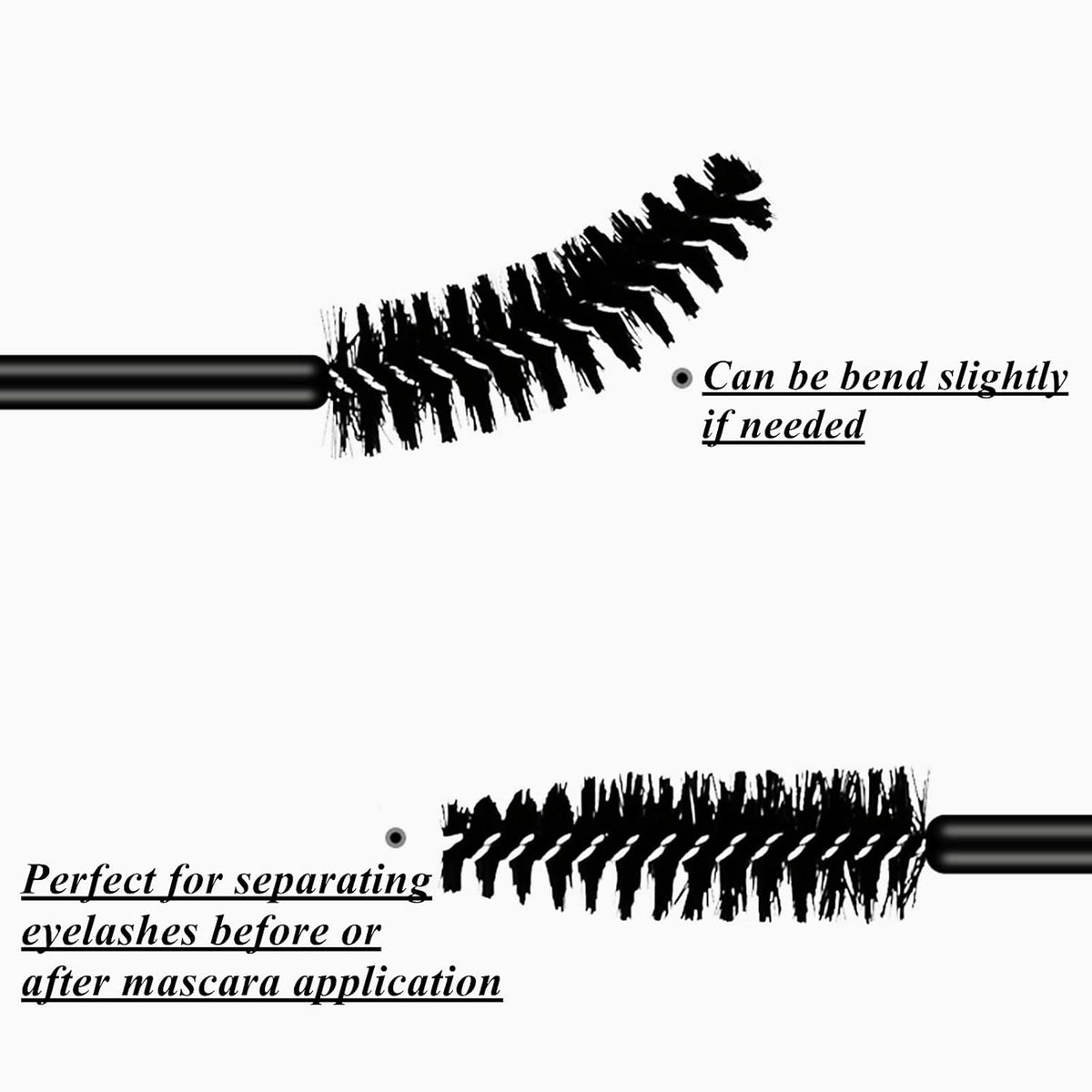BTYMS 100 Pcs Disposable Eyelash Spoolies Brush Mascara Applicator Lash Wand Lashes Brush Eyebrow