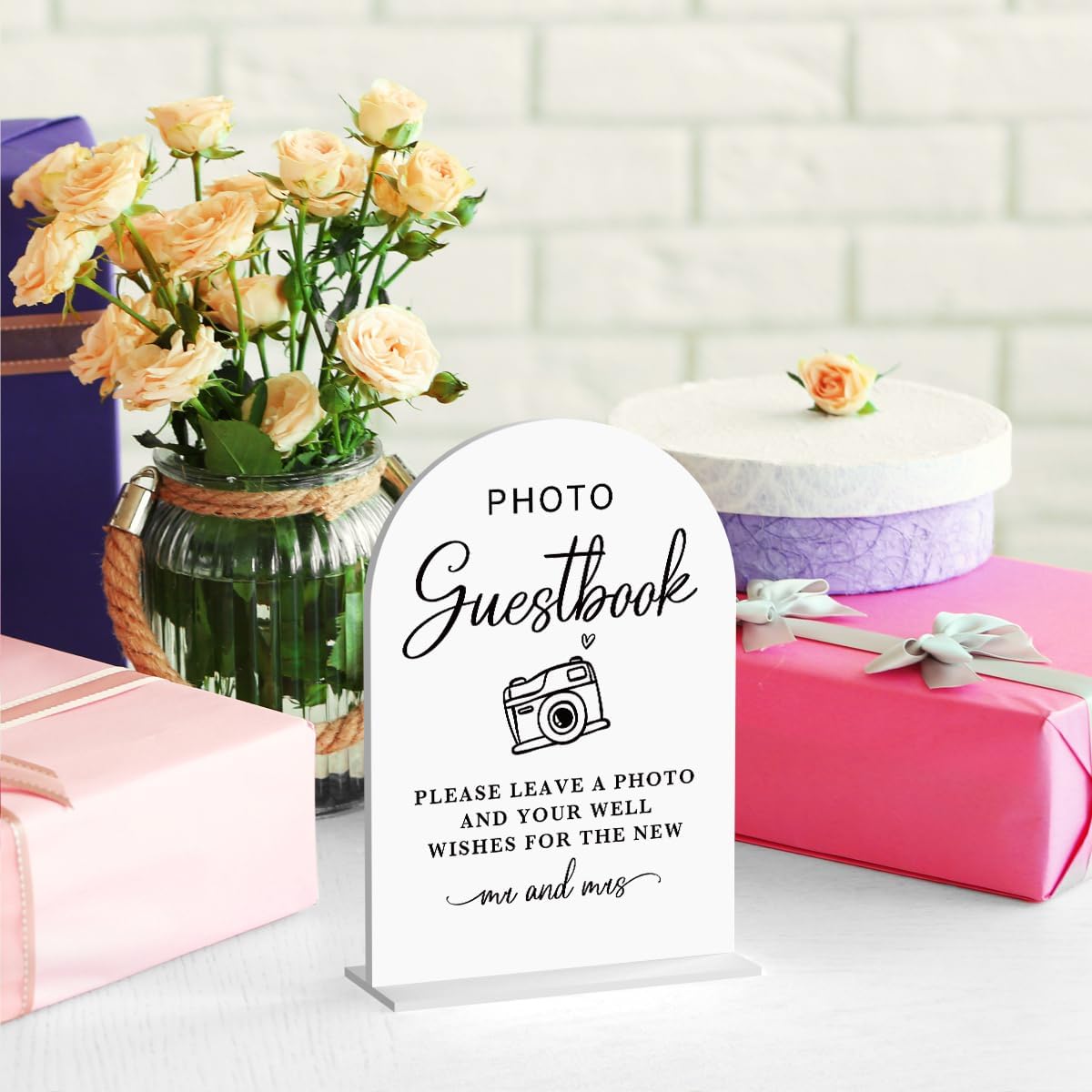 Acrylic Wedding Sign Photo Guestbook Sign for Wedding Wedding Signs for Ceremony Modern Calligraphy