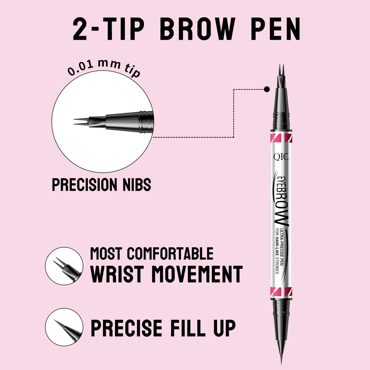Microblading Eyebrow Pencils for Women - Eyebrow Pen 2-in-1 Dual-Ended Eye Brow Pencil with Precise