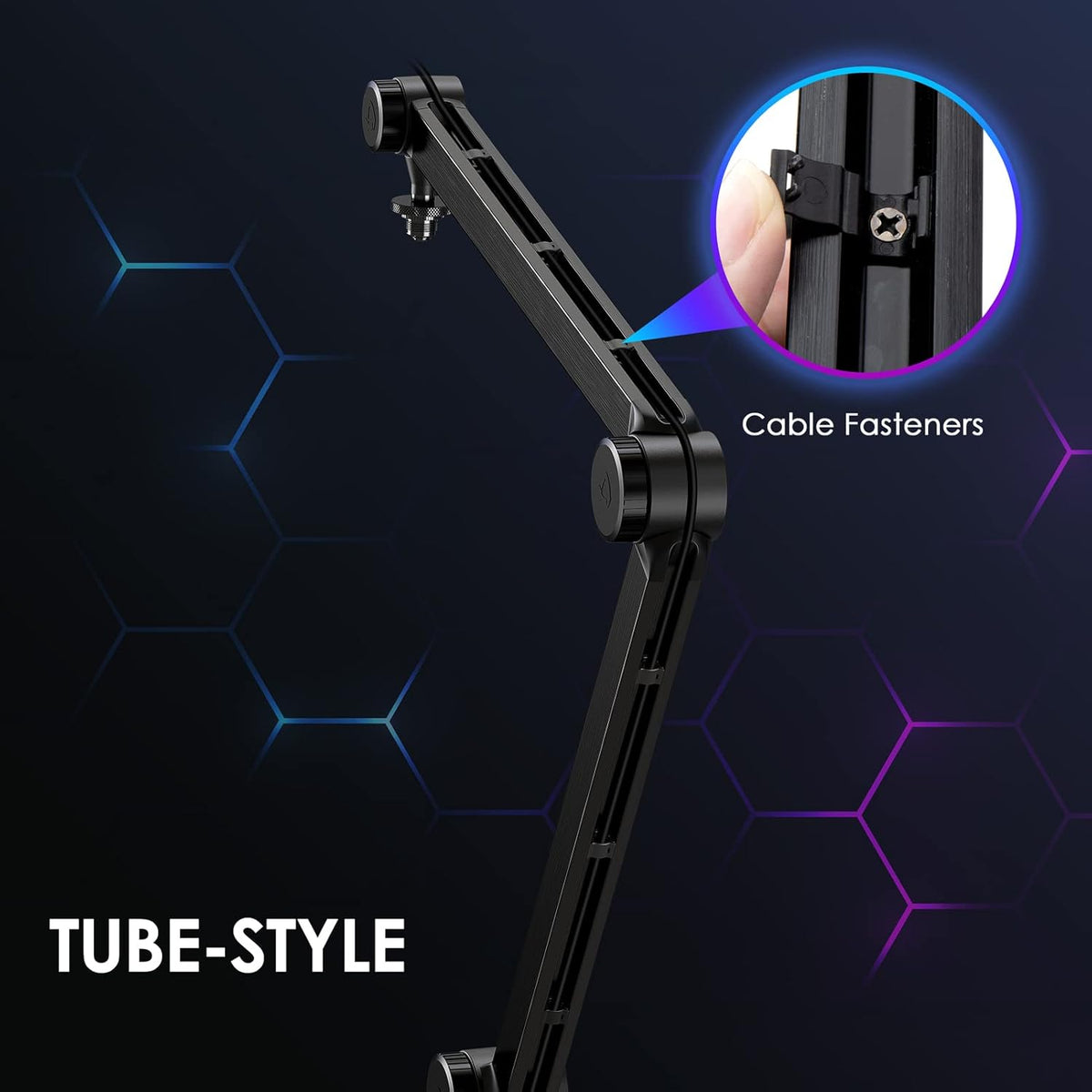 Mic Boom Arm Stand Compatible with Shure SM7B, MV7, Blue Yeti Mic, Fifine microphone, HyperX