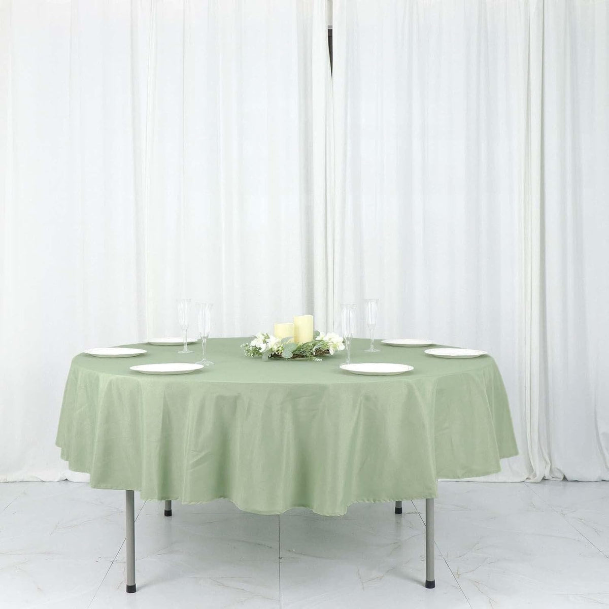 Efavormart Round Tablecloth, 90 Inch Stain & Wrinkle Resistant Washable Table Cloth, Decorative