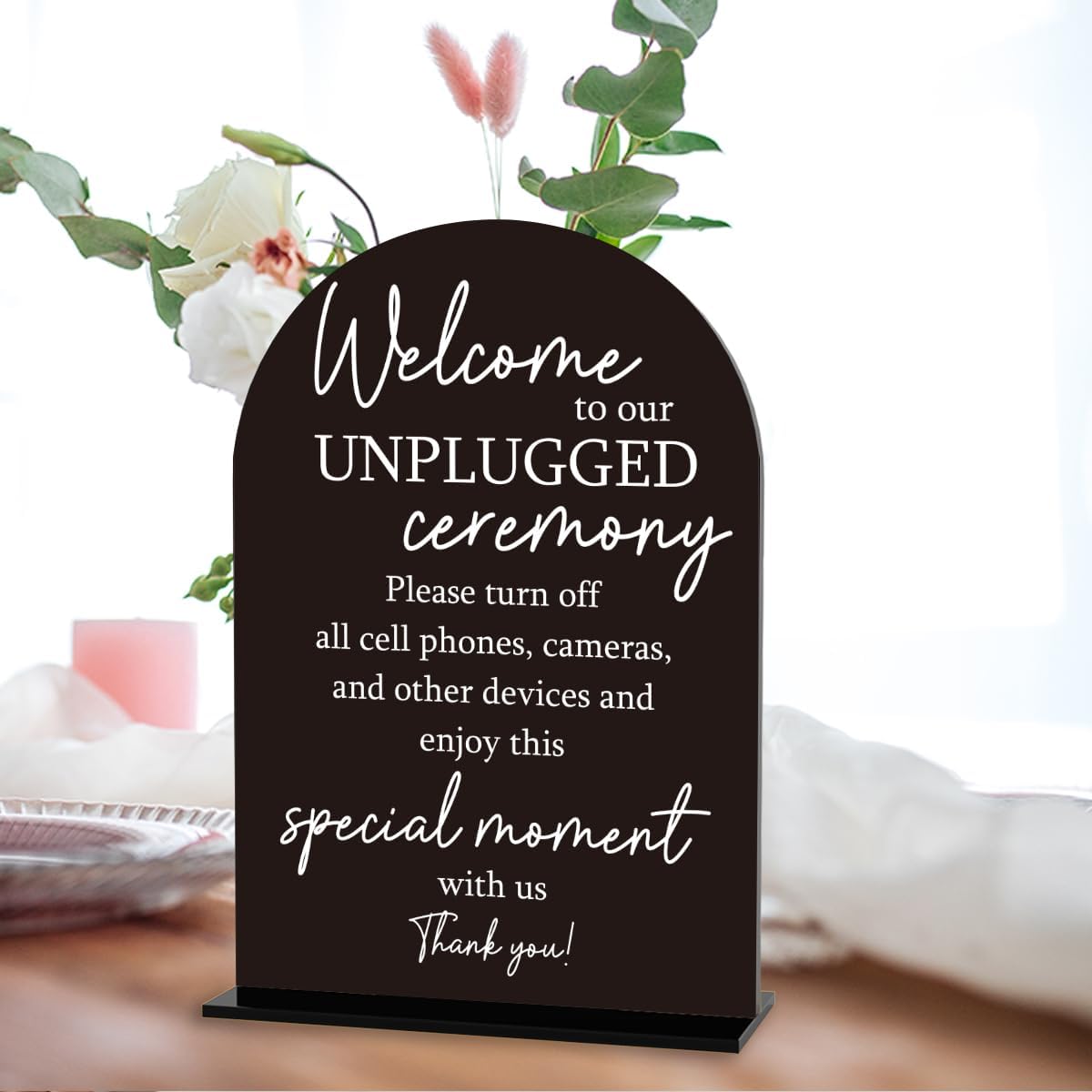 Unplugged Ceremony Sign, Wedding Welcome Sign, Engagement Bridal Shower Baby Shower Decor for