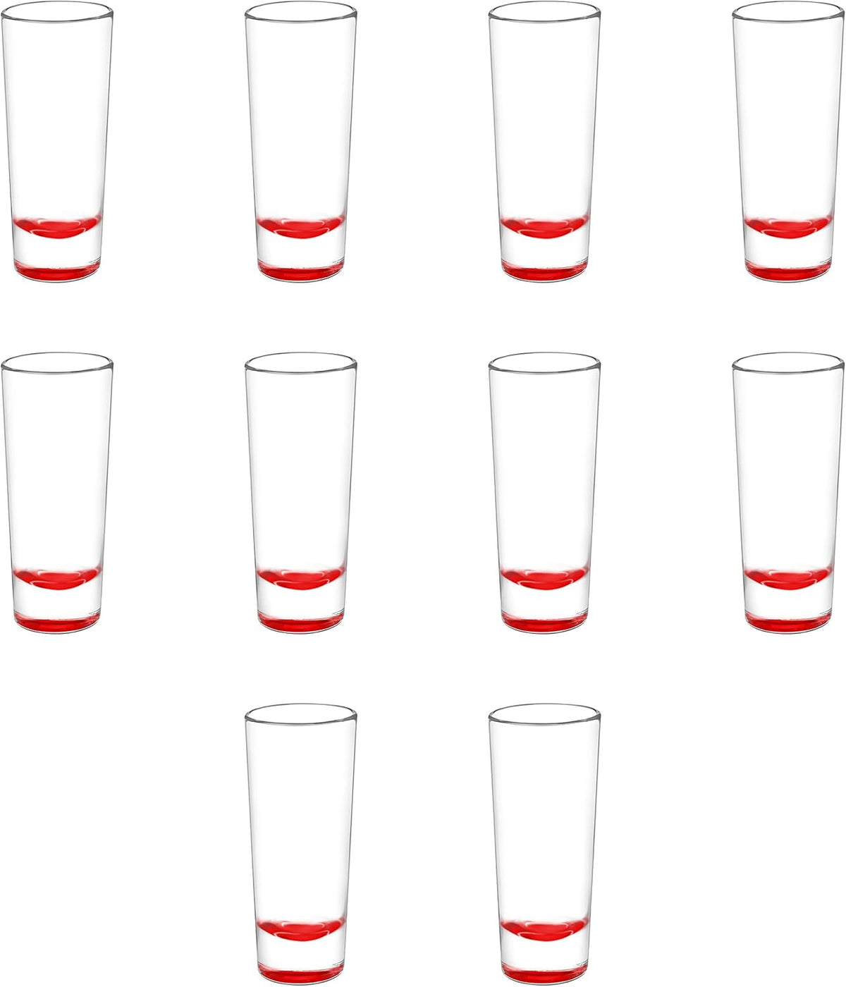 DISCOUNT PROMOS Cordial Shooter Shot Glasses 2 oz. Set of 10, Bulk Pack - Great for Birthdays
