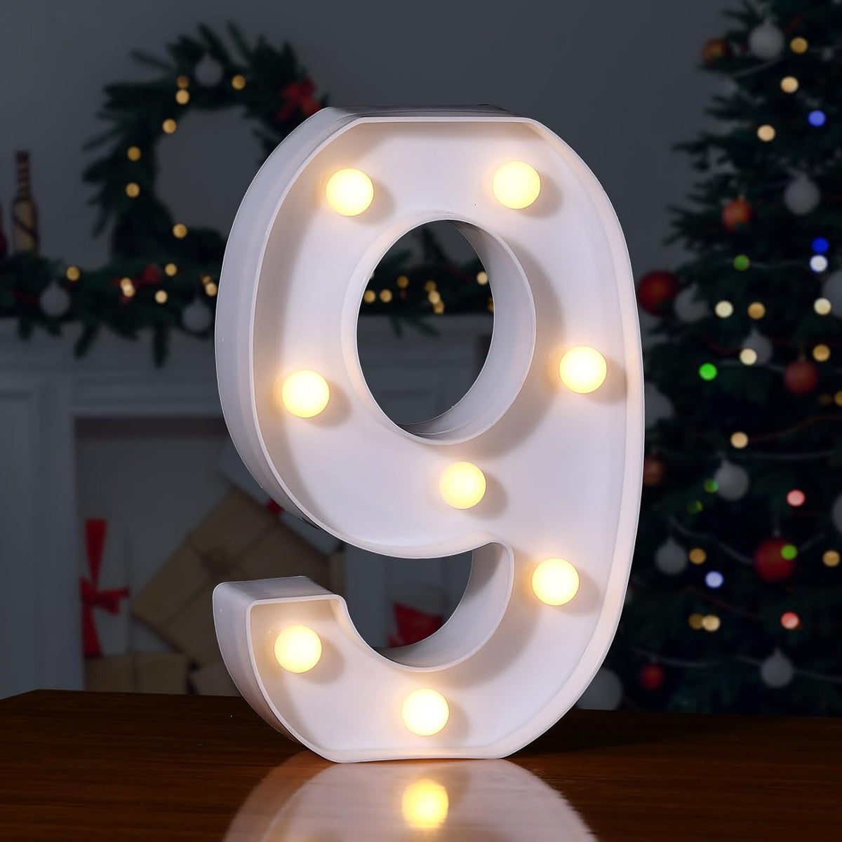 Foaky Decorative Led Marquee Light Up Number, Marquee Light Up Number Sign for Night Light Wedding