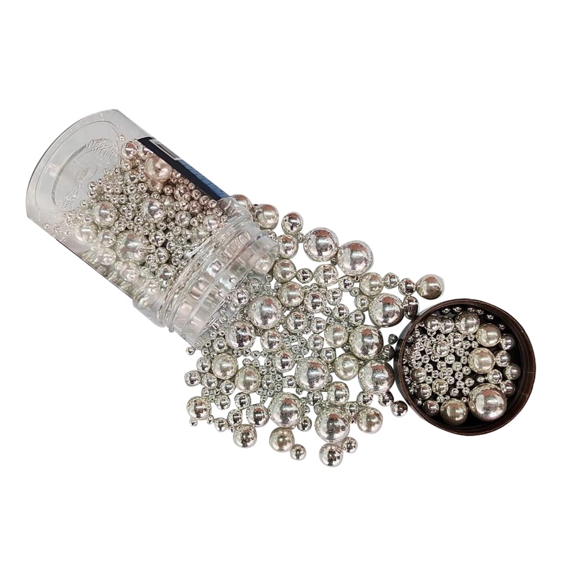 Edible Silver Sugar Pearls Candy Sprinkles 120G/ 4.23Ounce Baking Cake Sprinkles Cupcake and Cake