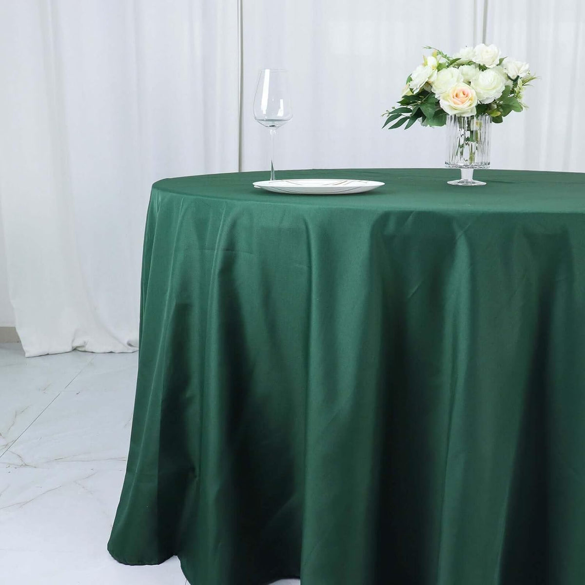 Efavormart Round Tablecloth, 132 Inch Stain & Wrinkle Resistant Washable Table Cloth, Decorative