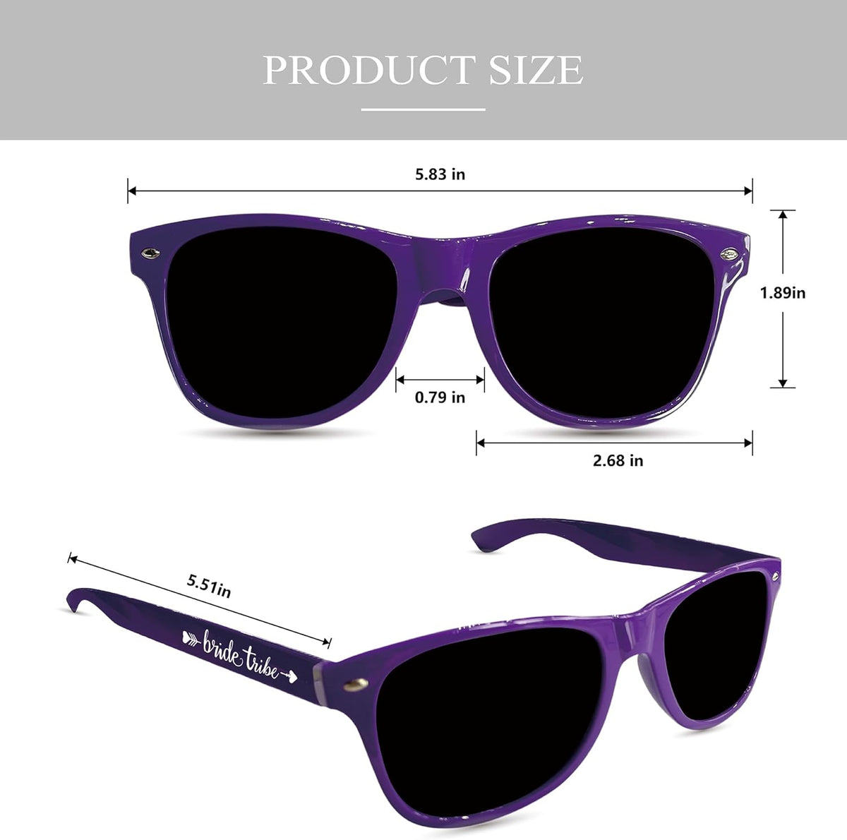 LADY&HOME 10 Pack Bachelorette Party Sunglasses Favors, Bridesmaid and Bride Tribe Sunglasses for
