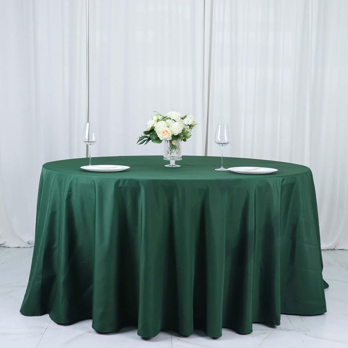 Efavormart Round Tablecloth, 132 Inch Stain & Wrinkle Resistant Washable Table Cloth, Decorative