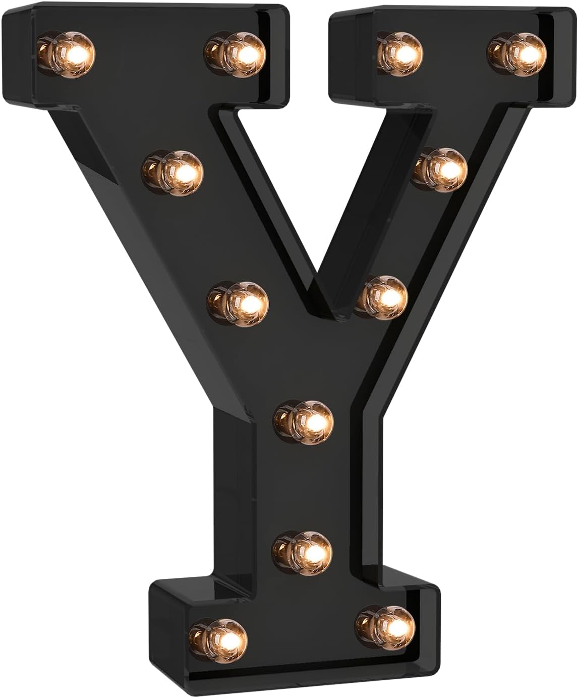 Foaky Black LED Letter Lights for Room Decor - Bedroom Wall Decor, Alphabet Lights for Home