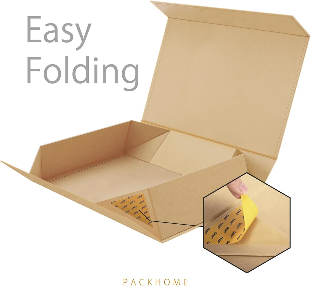 PACKHOME Extra Large Gift Box 17.5x11.3x4.3 Inches, Sturdy Shirt Box with Magnetic Lid for Clothes