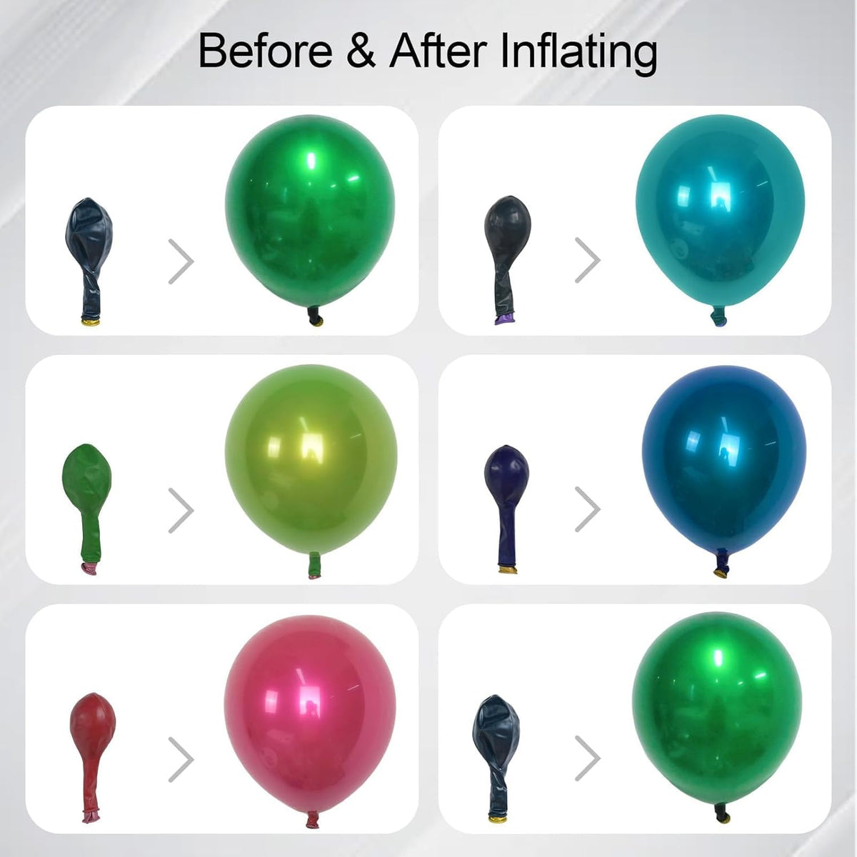 Double-stuffed Metallic Colorful Balloons, 30 Pcs 12 Inch Multicolor Balloons with Double Layer