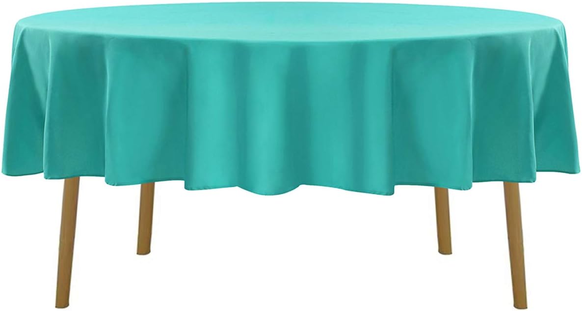 70 inch Round Tablecloth Washable Polyester Table Cloth Decorative Table Cover for Wedding Party