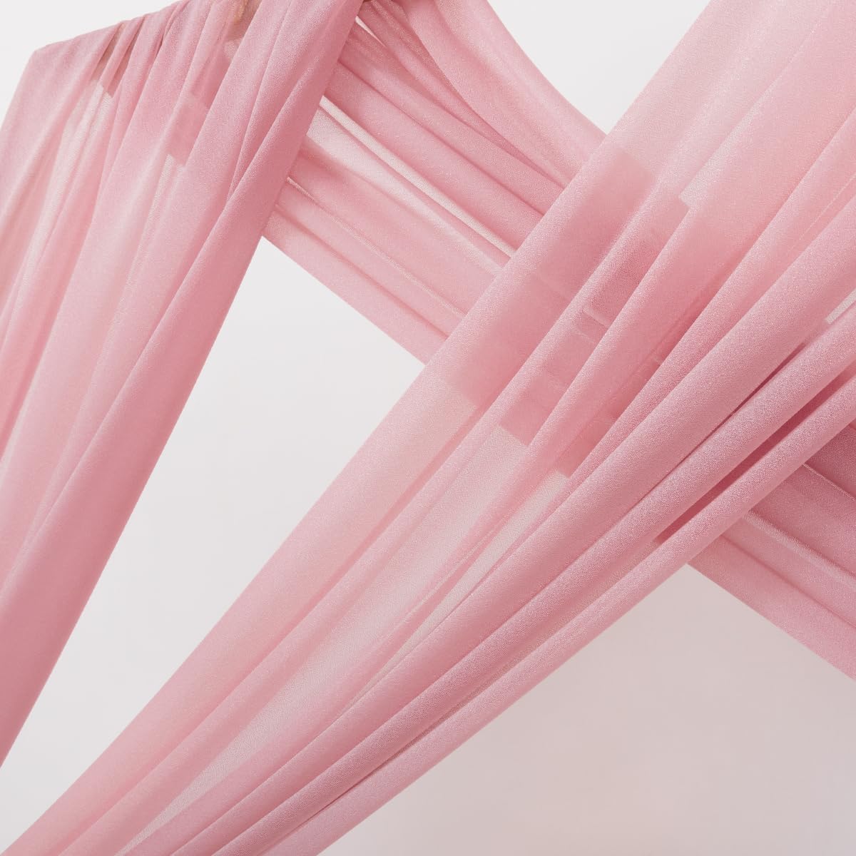 MLMC Dusty Rose Wedding Arch Draping Fabric 1 Panel 29" x 20 FT Extra Long Gauze Drapes Sheer