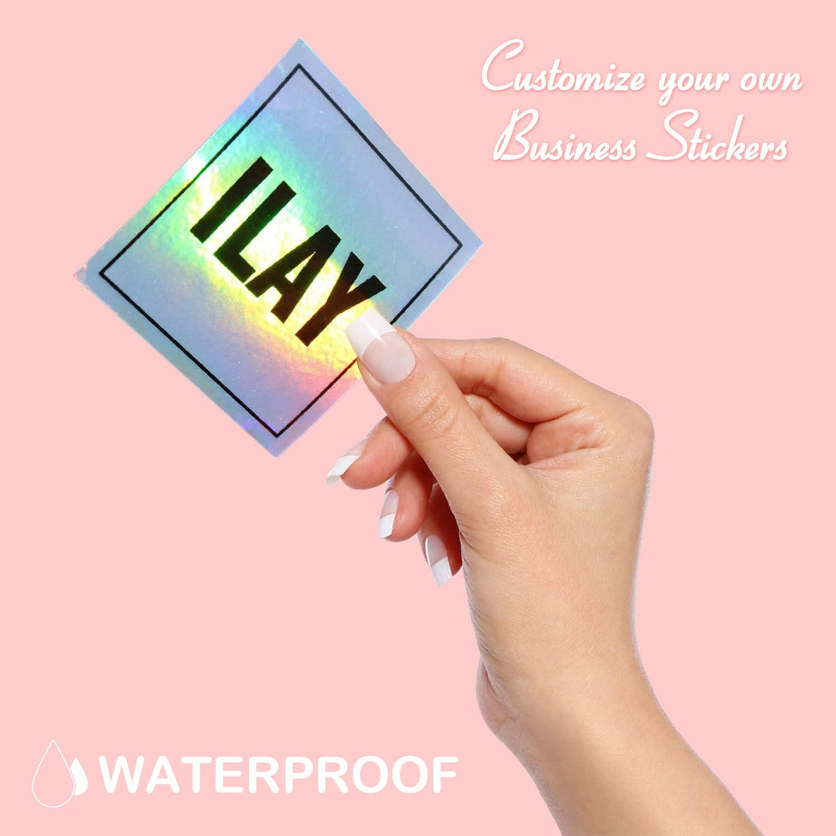 Custom Logo Stickers for Business, Personalised Branding Labels, Any Shape & Size, Waterproof