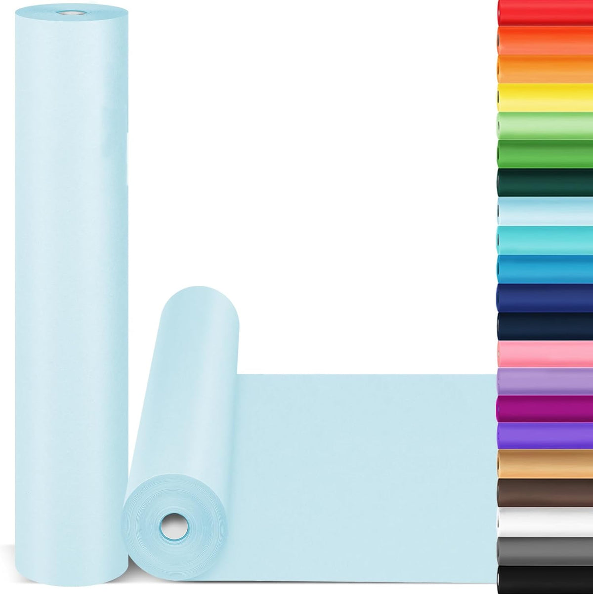 Wrapping Paper, 15"x900" Light Blue Bulletin Board Construction Art Coloring Decorative Craft Paper