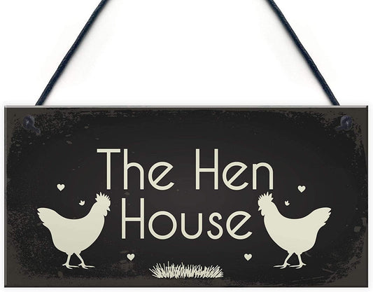 Rustic Wooden Signs The Hen House Wood Plaque Signs Chicken Cock Coop Egg Garden Gift Sign Wall Art