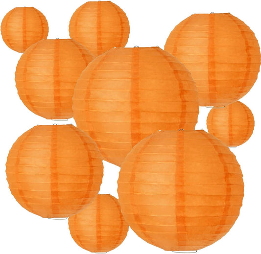 BEISHIDA Orange Round Paper Lanterns Decorative Hanging Asia Chinese Japanese Paper Lanterns Lamp