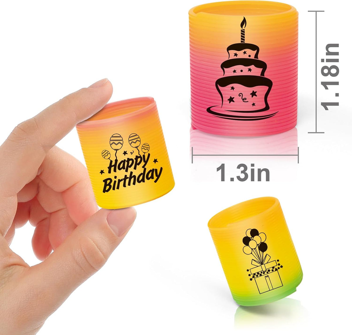 36 Pack Spring Rainbow Magic Fidget Stress Coil Mini Springs Bulk Toys Party Favor For Kids