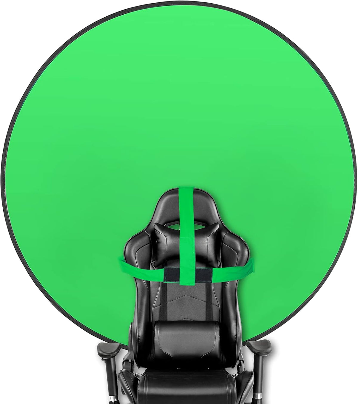 Portable Green Screen Chair, 57 in Greenscreen Backdrop with Stand Double Sided Foldable Green