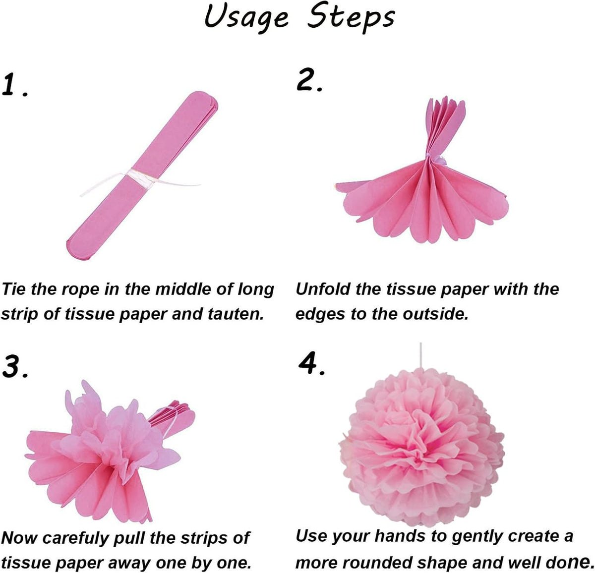 Capesaro Blue and Orange 12PCS Paper Pom Poms Party Decorations for Girl Birthday College