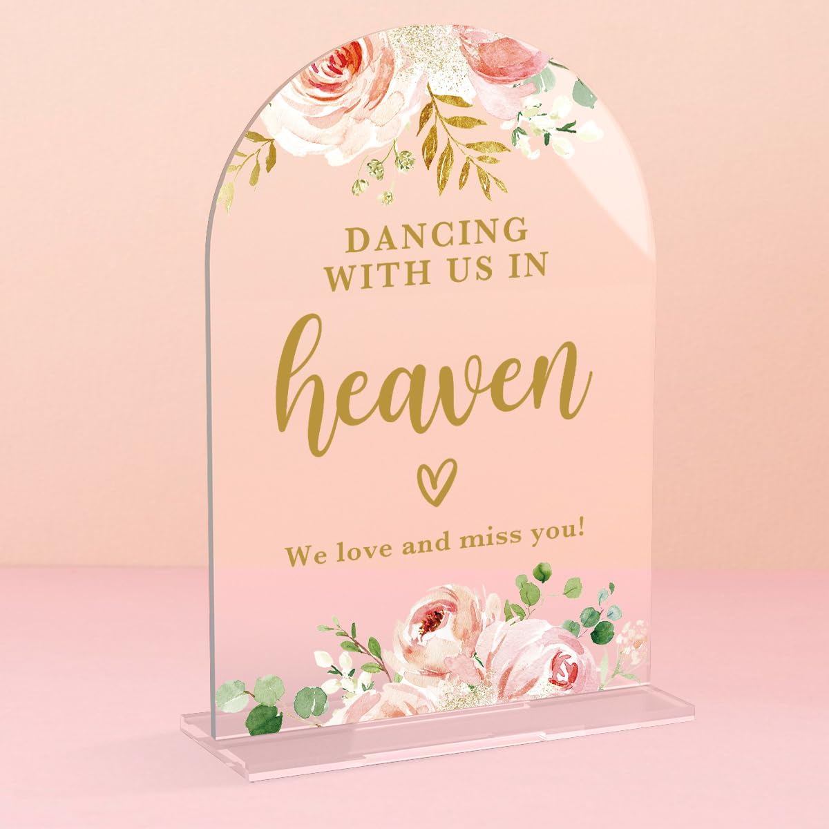 Acrylic Wedding Signs, Bridal Shower Decorations, Modern Calligraphy Arch Acrylic Table Top Sign