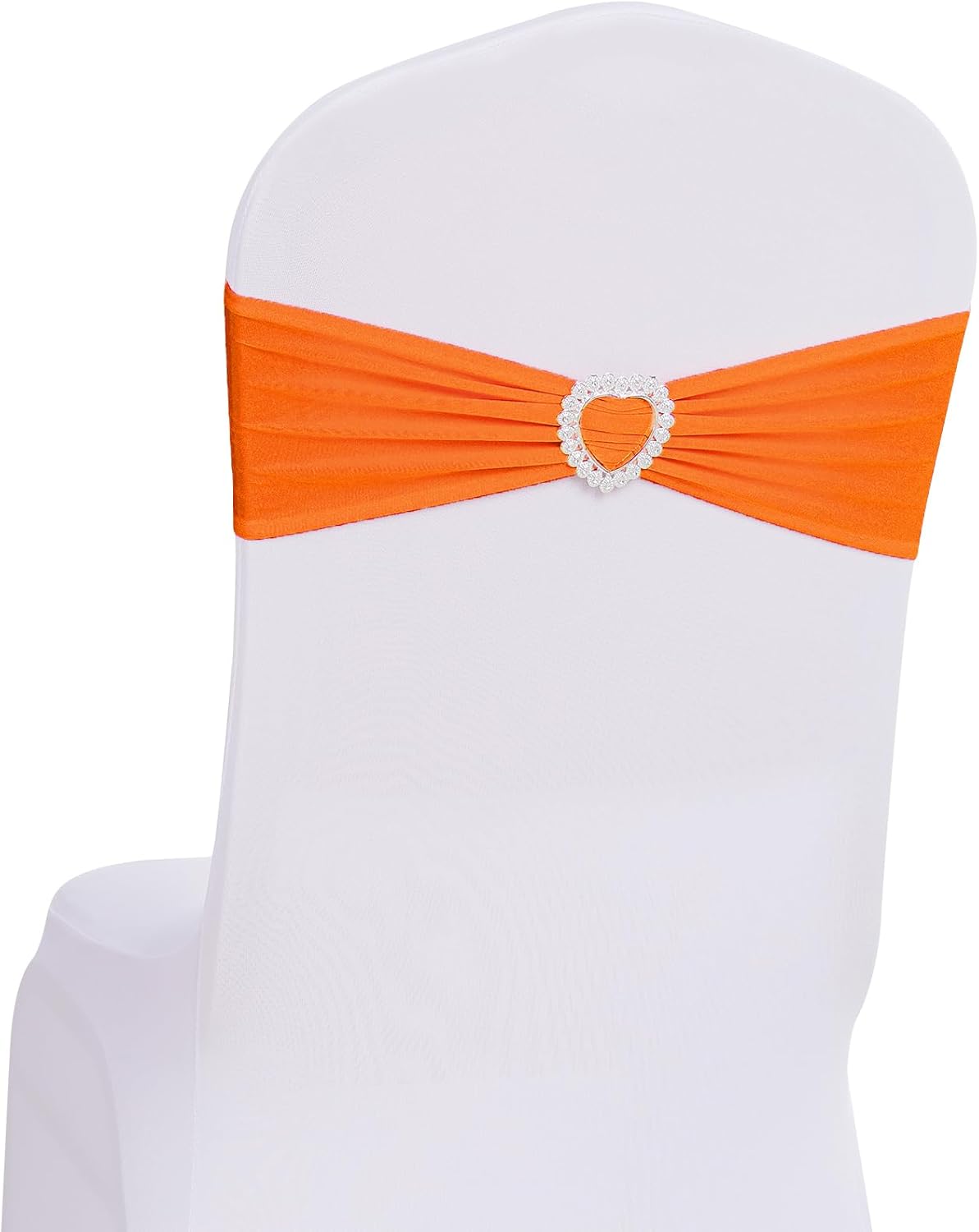 Howhic Pack of 30 Spandex Chair Sashes Bows Stretch Chair Cover Band with Buckle Slider Universal