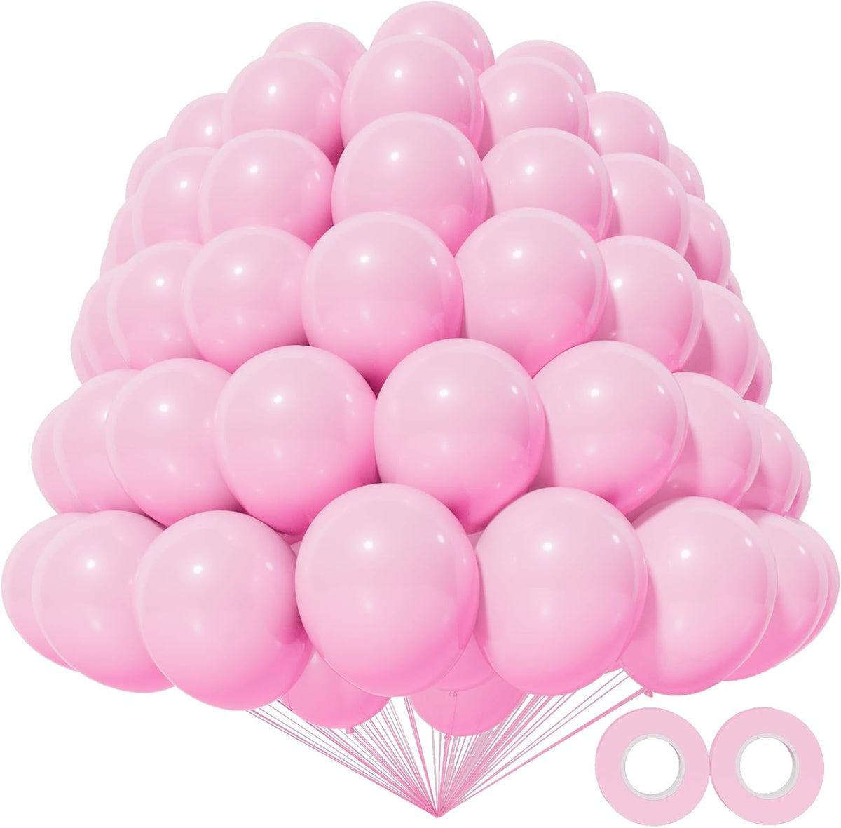 KAWKALSH 200pcs Light Pink Balloons 5 Inch, Small Mini Latex Balloons for Party Birthday Baby