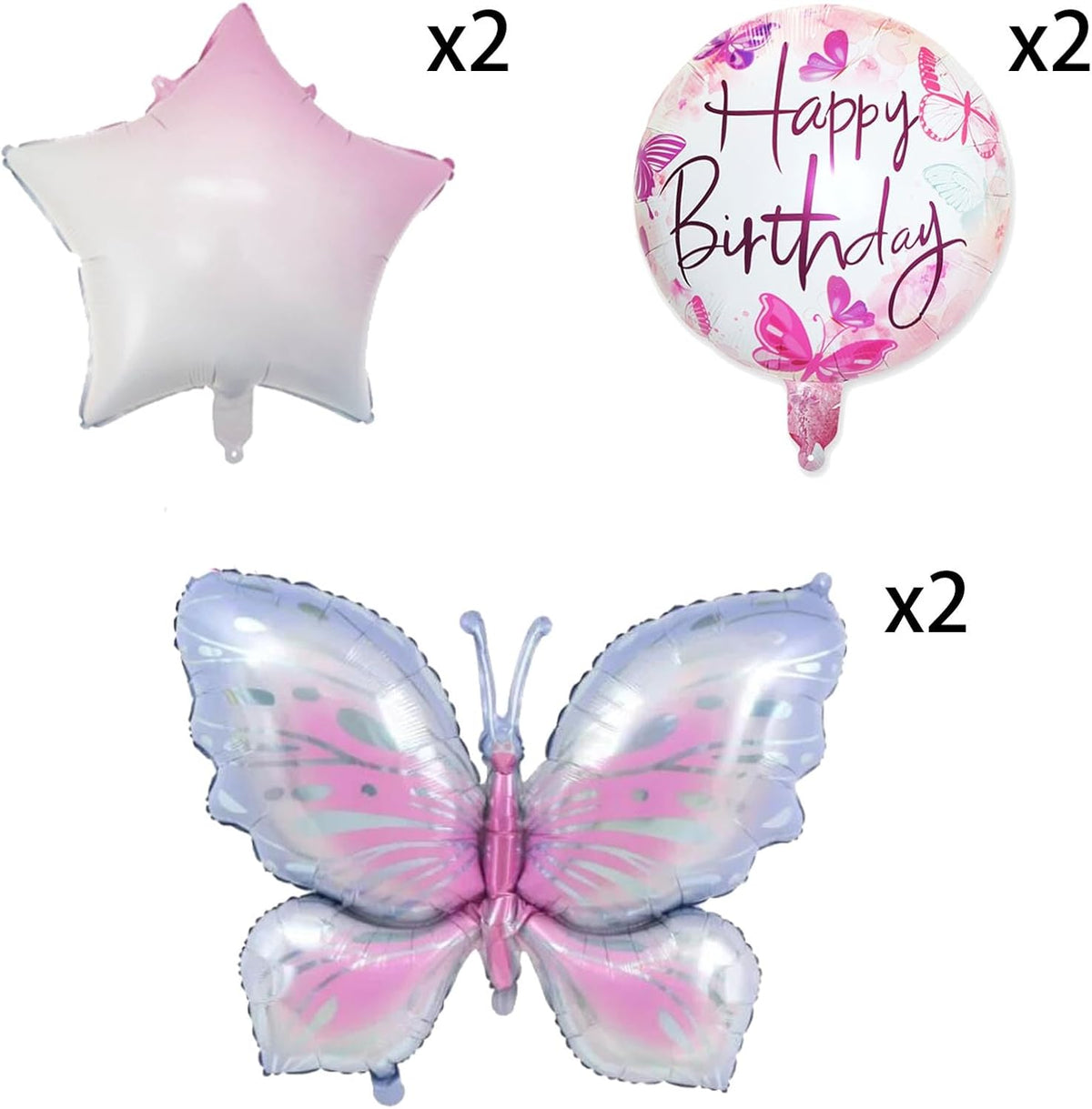 Butterfly Birthday Party Decorations Butterfly Foil Balloons for Kids Birthday Party Decoration