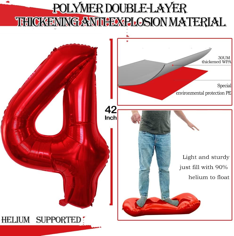 GOER Number 24 Balloons for 24th Birthday Party Decorations,42 Inch Jumbo Foil Helium 42 Balloons