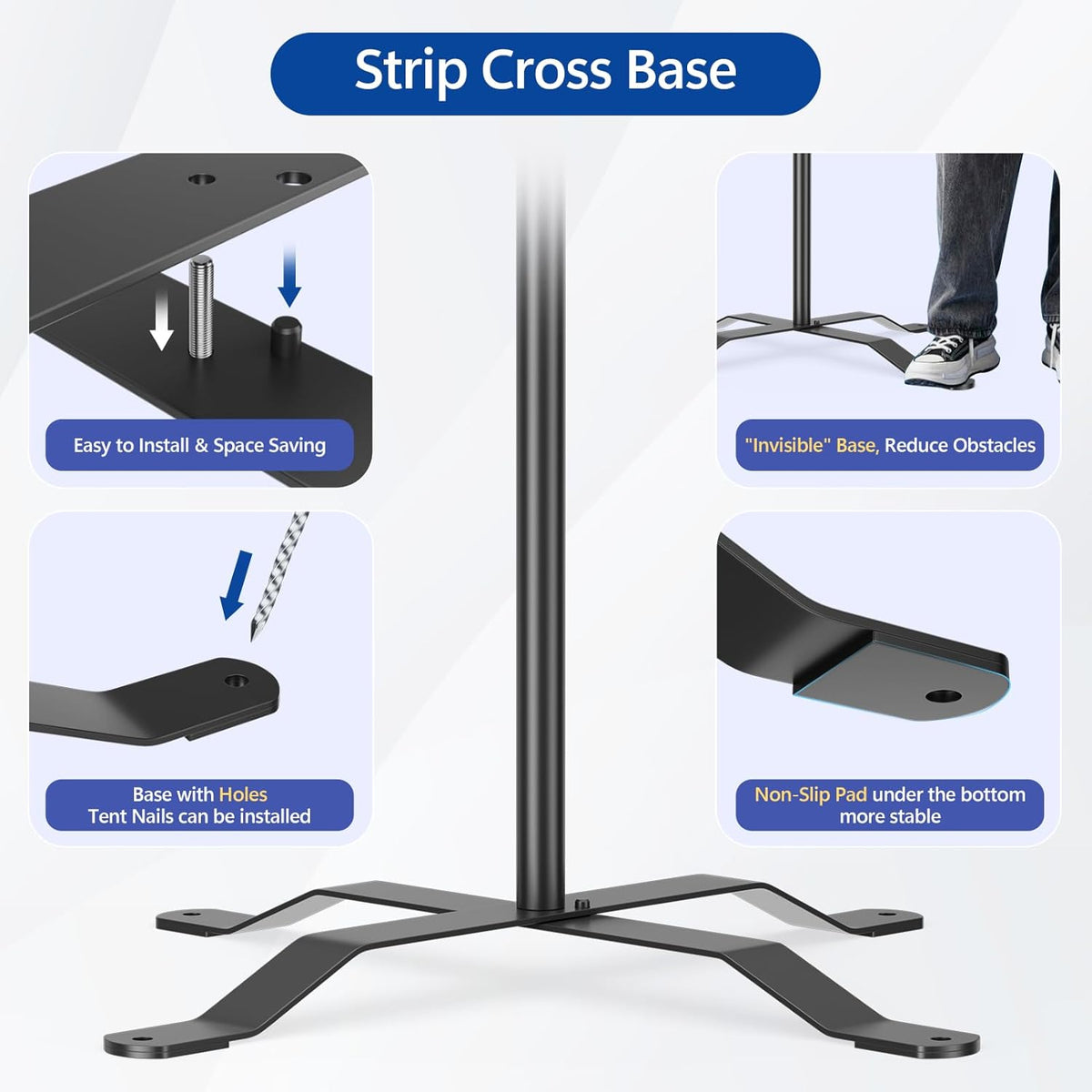 EMART Backdrop Stand 10x8.5FT Photo Studio Adjustable&Lockable Background Stand Support kit with