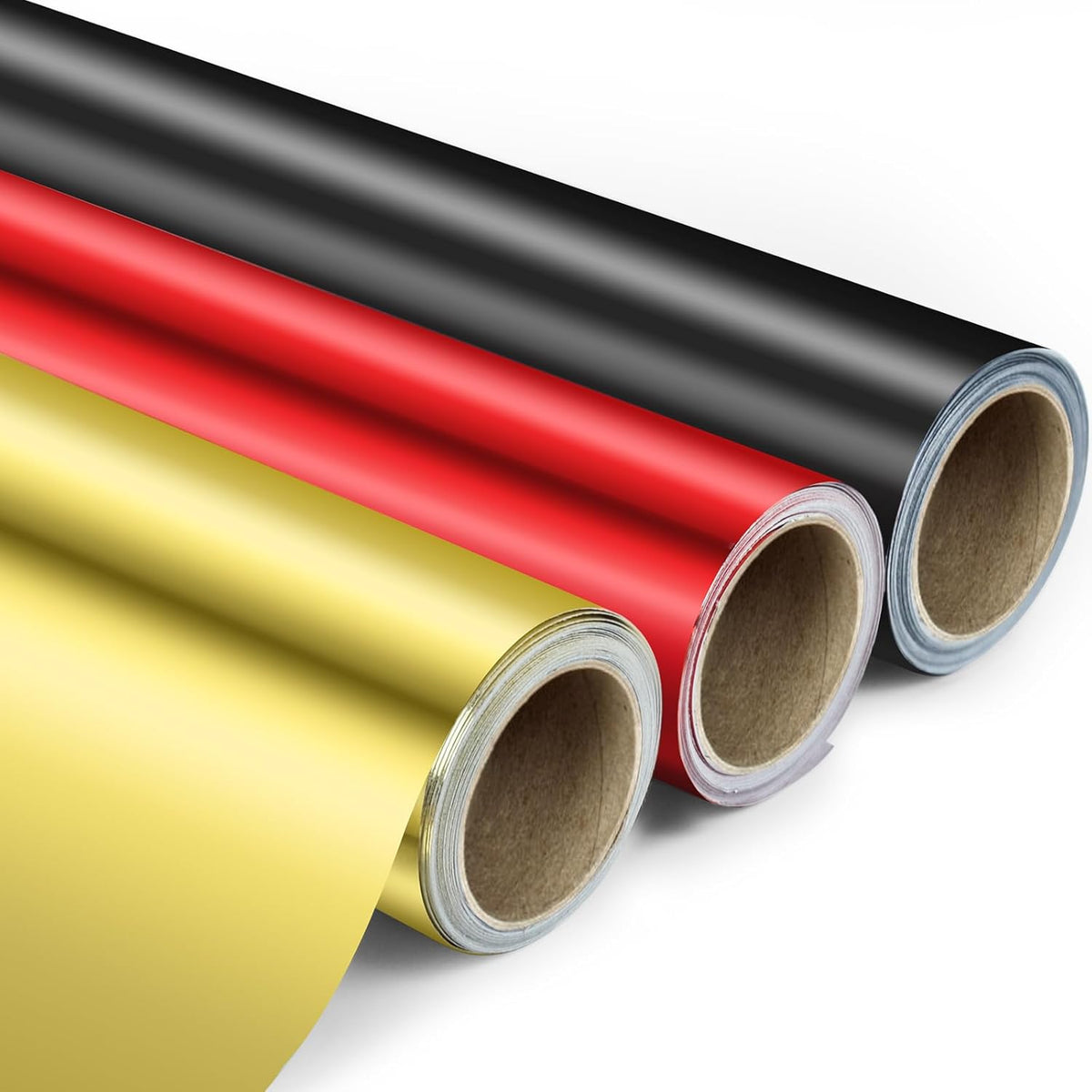 KMER LIFE Metallic Wrapping Paper Rolls - 3 Rolls Premium Gift Wrapping Paper, 17 x 120 Inch Each