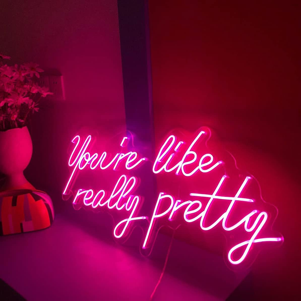 Ulalaza LED Neon Sign Night Light for Wall Party Décor Bedroom Room Bar Wedding Home Birthday Art
